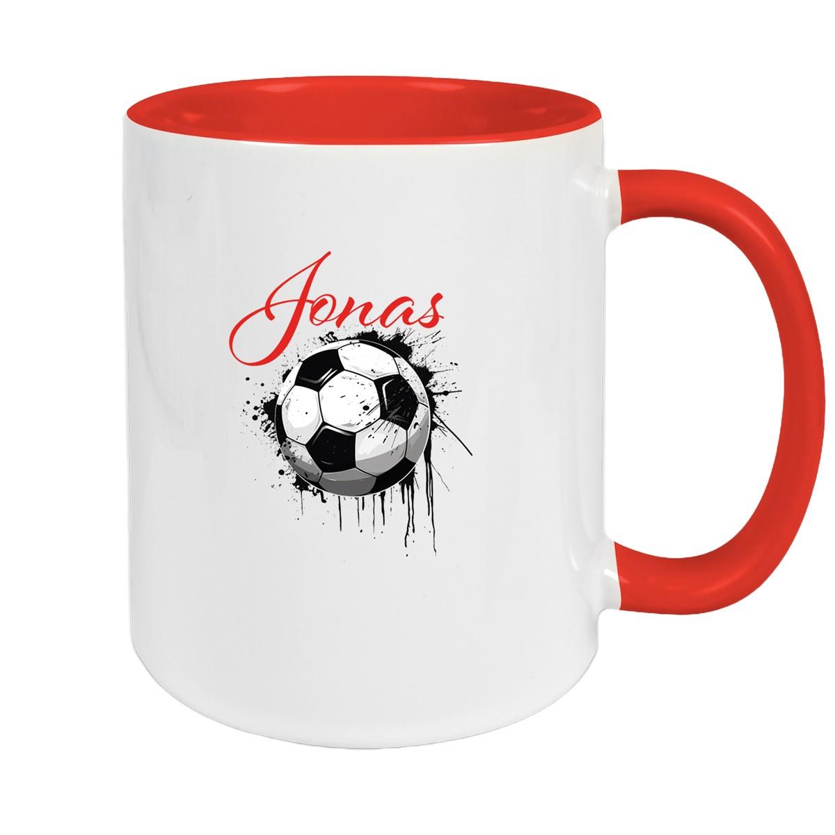 Tasse Wunschname Fußball 19 Personalisiert Keramik Kinderbecher versch. Farben