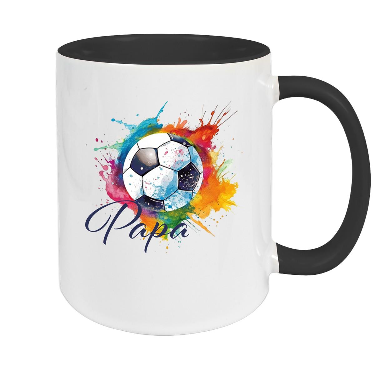 Tasse Wunschname Fußball 20 Personalisiert Keramik Kinderbecher versch. Farben