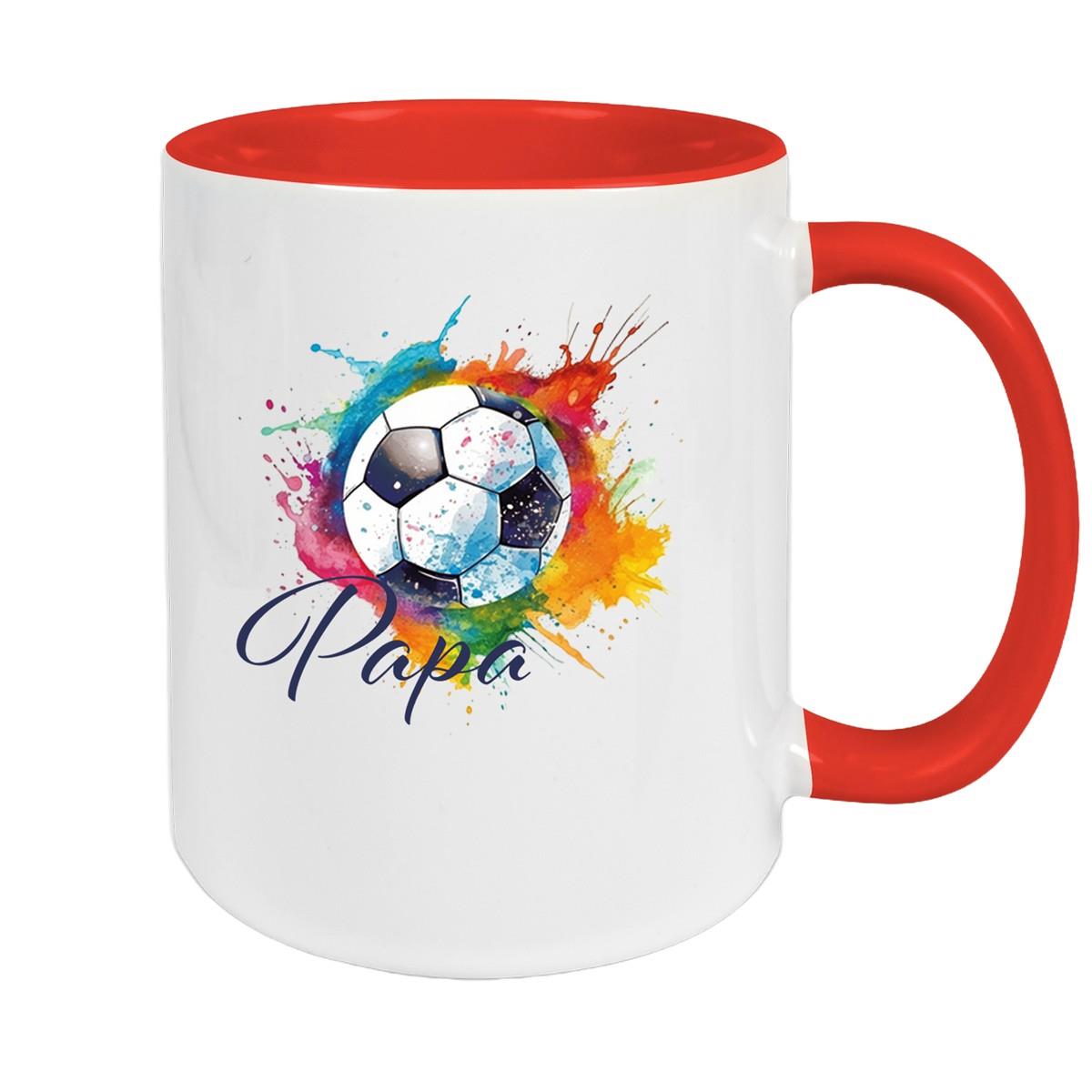 Tasse Wunschname Fußball 20 Personalisiert Keramik Kinderbecher versch. Farben