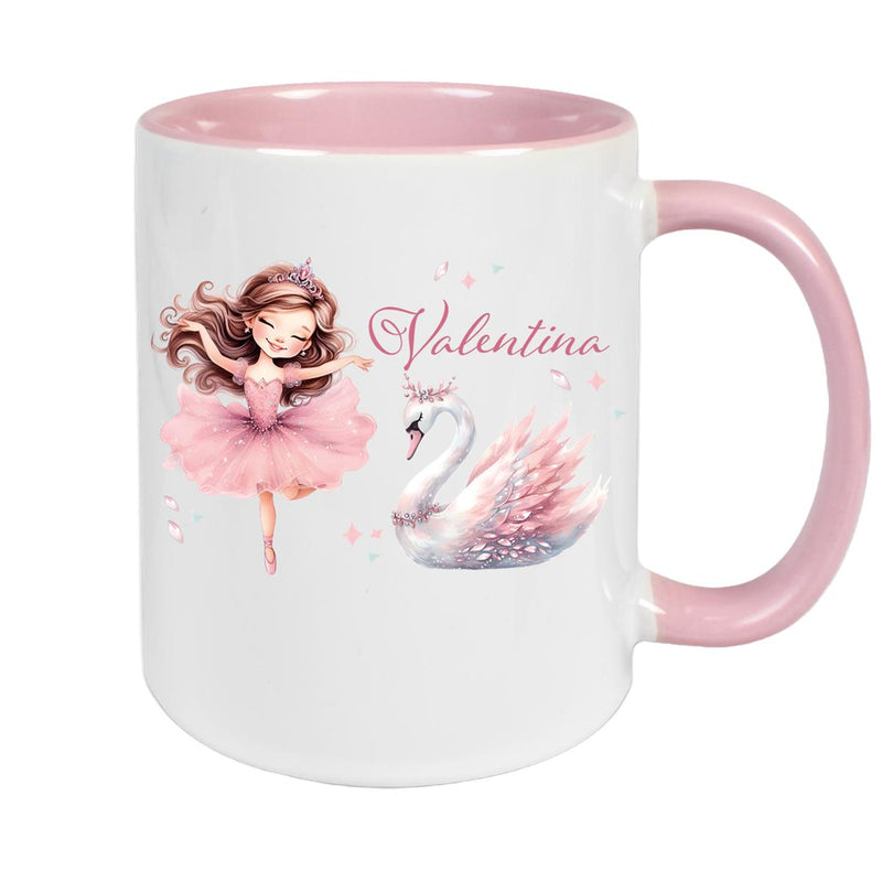 Ballerina Mug with Name, Ceramic Children's Mug, Personalized, Various Colors