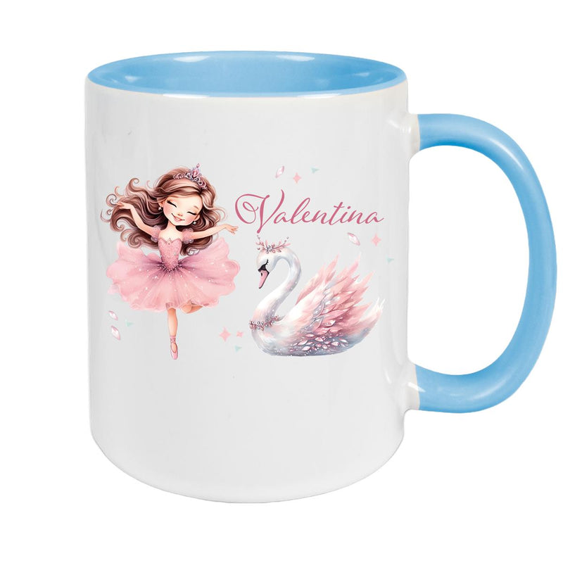 Ballerina Mug with Name, Ceramic Children's Mug, Personalized, Various Colors