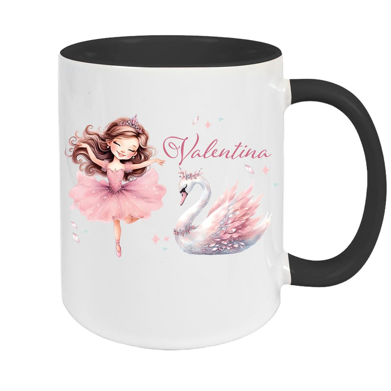 Ballerina Mug with Name, Ceramic Children's Mug, Personalized, Various Colors