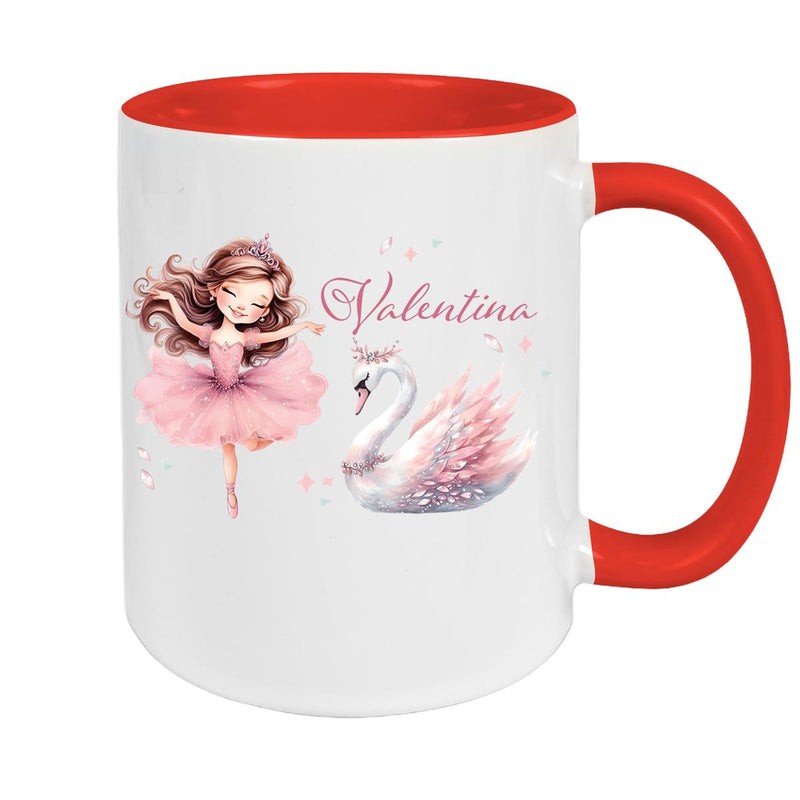 Ballerina Mug with Name, Ceramic Children's Mug, Personalized, Various Colors