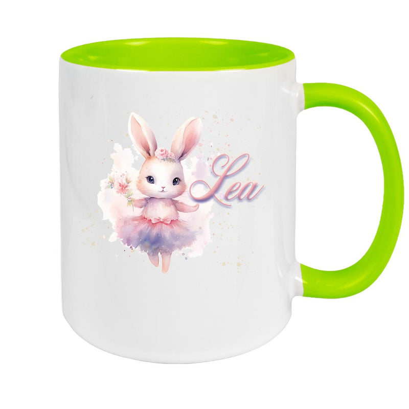 Ballerina Mug with Name, Ceramic Children's Mug, Personalized, Various Colors