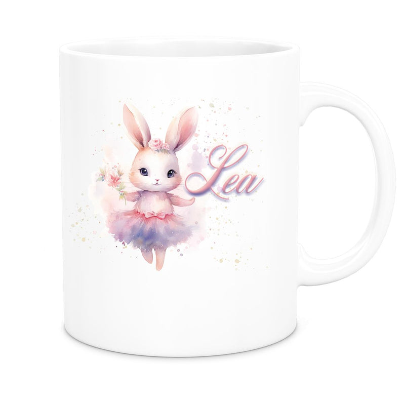 Ballerina Mug with Name, Ceramic Children's Mug, Personalized, Various Colors