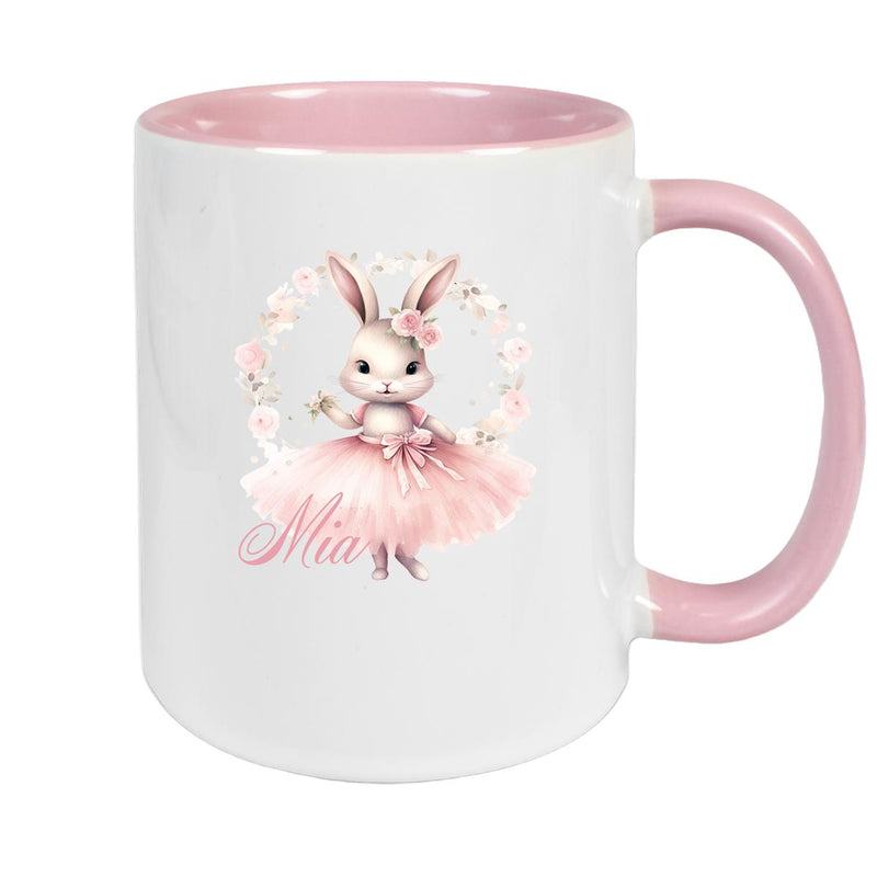 Ballerina Mug 5 Custom Name Ceramic Kids Mug personalized various colors