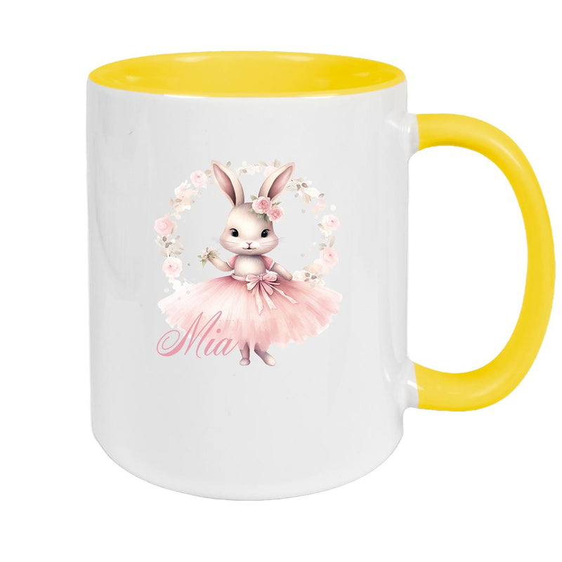 Ballerina Mug 5 Custom Name Ceramic Kids Mug personalized various colors