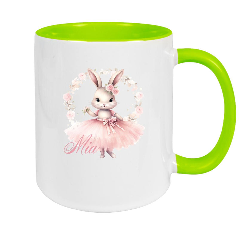 Ballerina Mug 5 Custom Name Ceramic Kids Mug personalized various colors