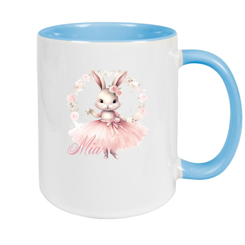 Ballerina Mug 5 Custom Name Ceramic Kids Mug personalized various colors