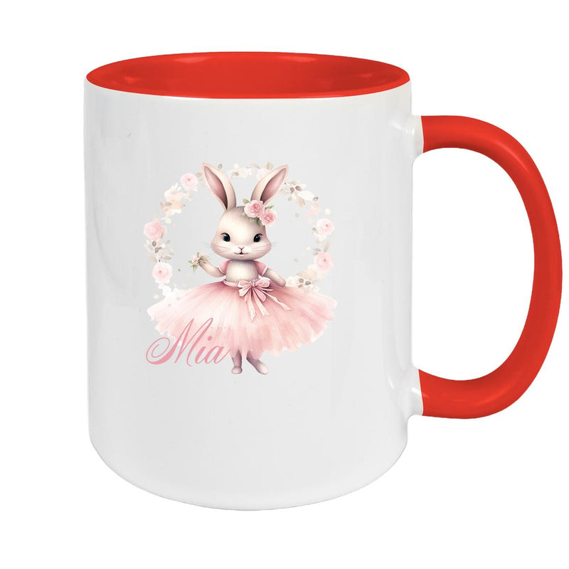 Ballerina Mug 5 Custom Name Ceramic Kids Mug personalized various colors