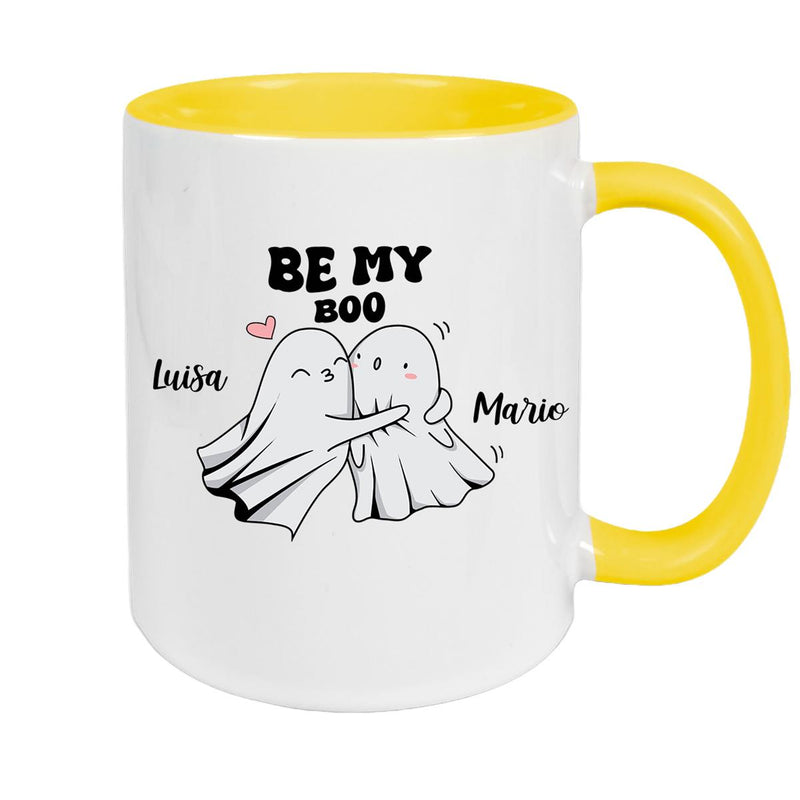 Tasse Liebe - BE MY BOO Valentinstag Wunschnamen Keramik personalisiert versch. Farben