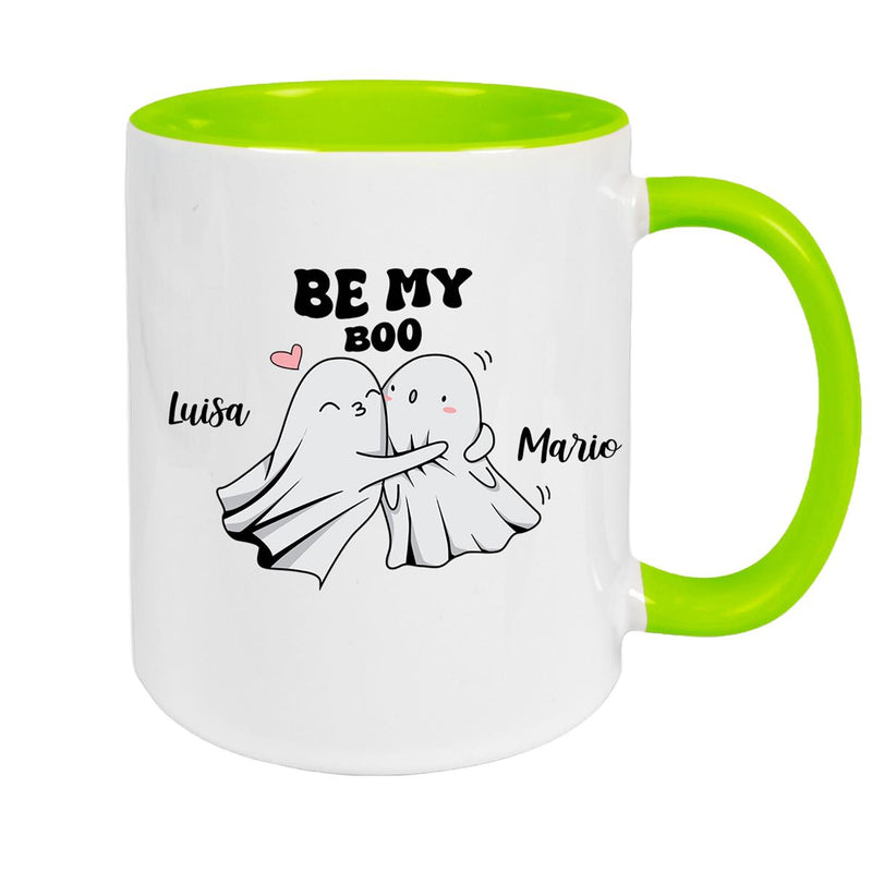 Tasse Liebe - BE MY BOO Valentinstag Wunschnamen Keramik personalisiert versch. Farben