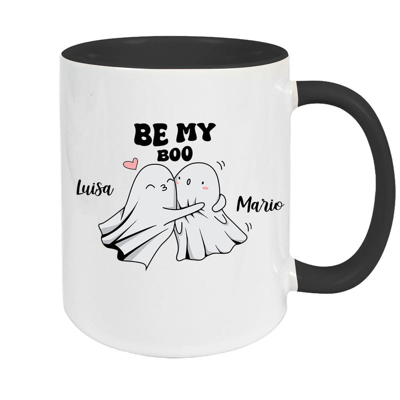 Tasse Liebe - BE MY BOO Valentinstag Wunschnamen Keramik personalisiert versch. Farben