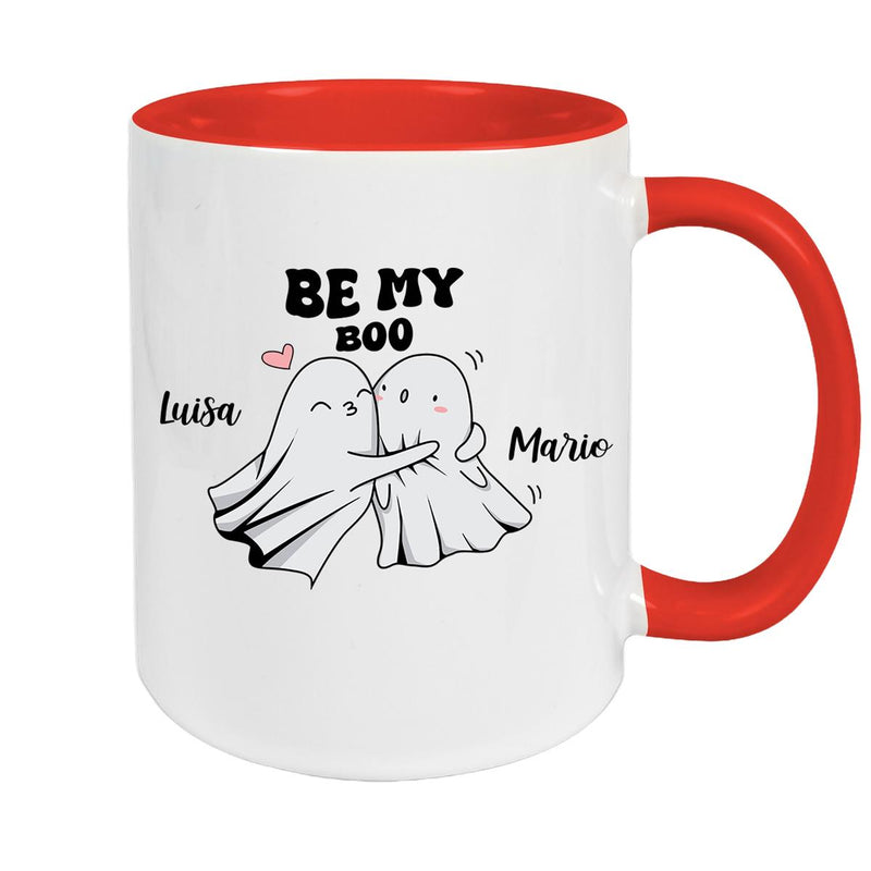 Tasse Liebe - BE MY BOO Valentinstag Wunschnamen Keramik personalisiert versch. Farben