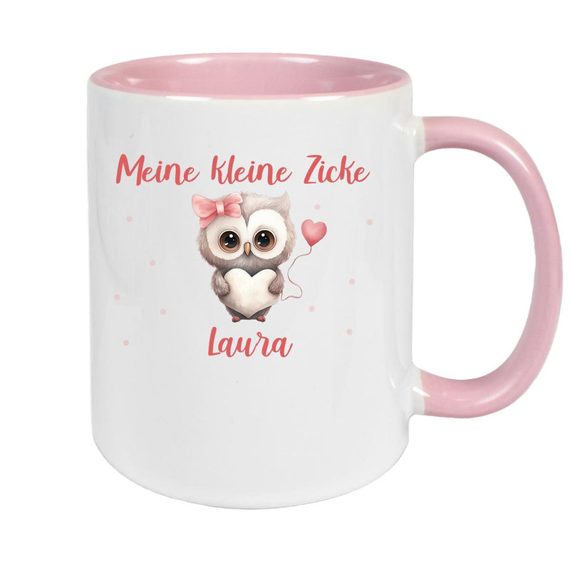 Tasse Liebe - Eule Valentinstag Wunschnamen Keramik personalisiert versch. Farben