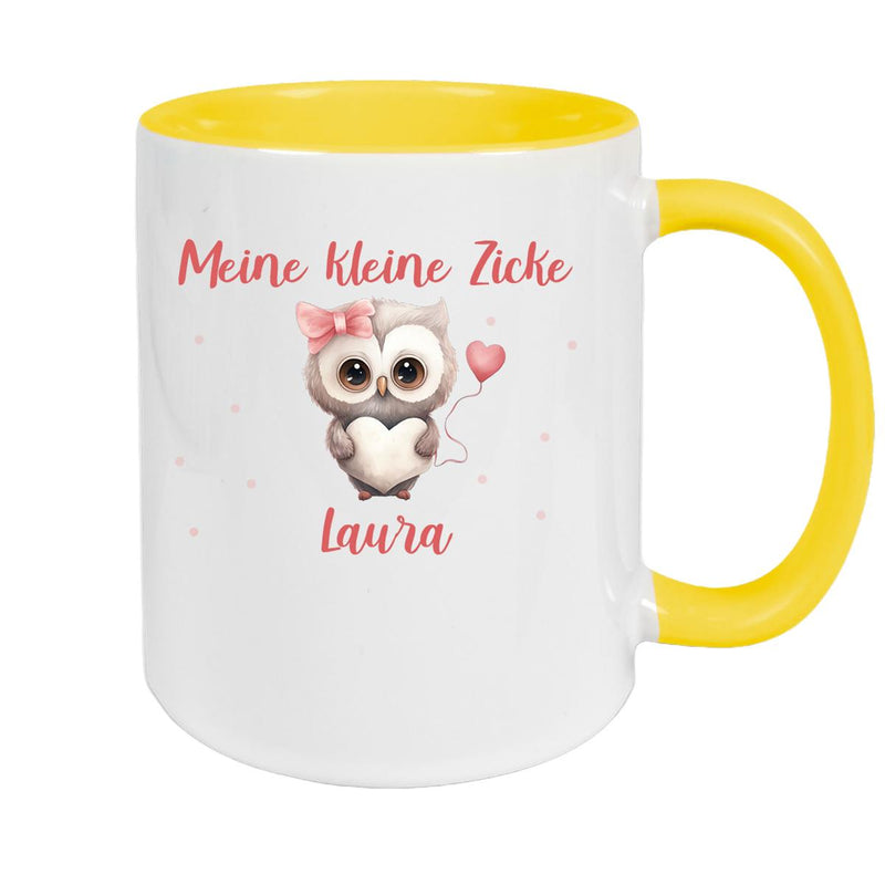 Tasse Liebe - Eule Valentinstag Wunschnamen Keramik personalisiert versch. Farben