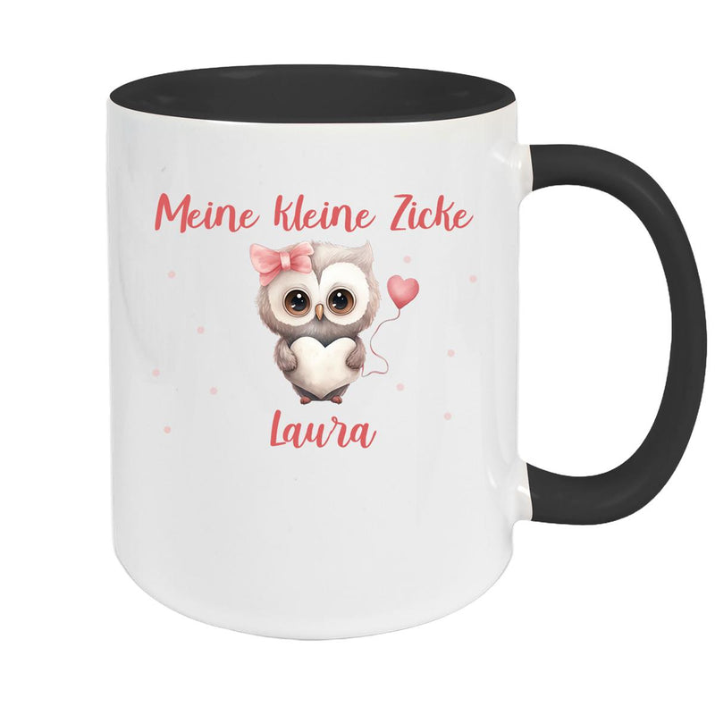 Tasse Liebe - Eule Valentinstag Wunschnamen Keramik personalisiert versch. Farben