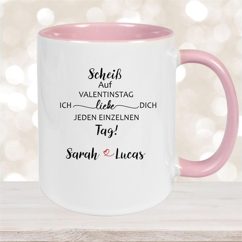 Tasse Spruch Valentinstag 23 Personalisiert Keramik versch. Farben