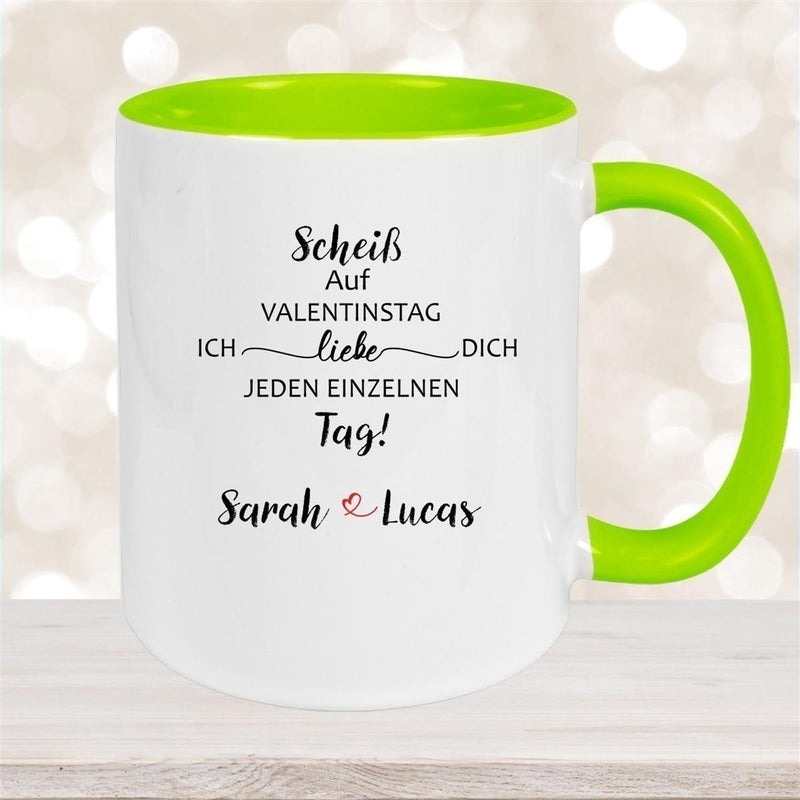 Tasse Spruch Valentinstag 23 Personalisiert Keramik versch. Farben