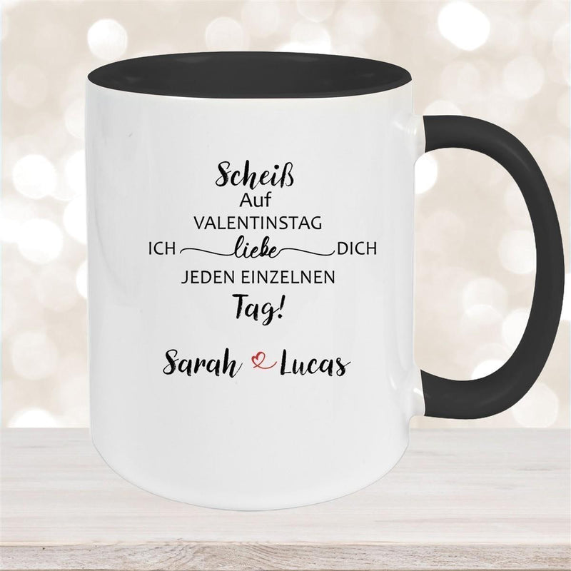 Tasse Spruch Valentinstag 23 Personalisiert Keramik versch. Farben
