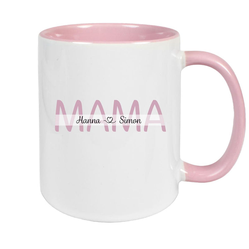 Tasse Muttertag 1 Wunschnamen Keramik Personalisiert versch. Farben