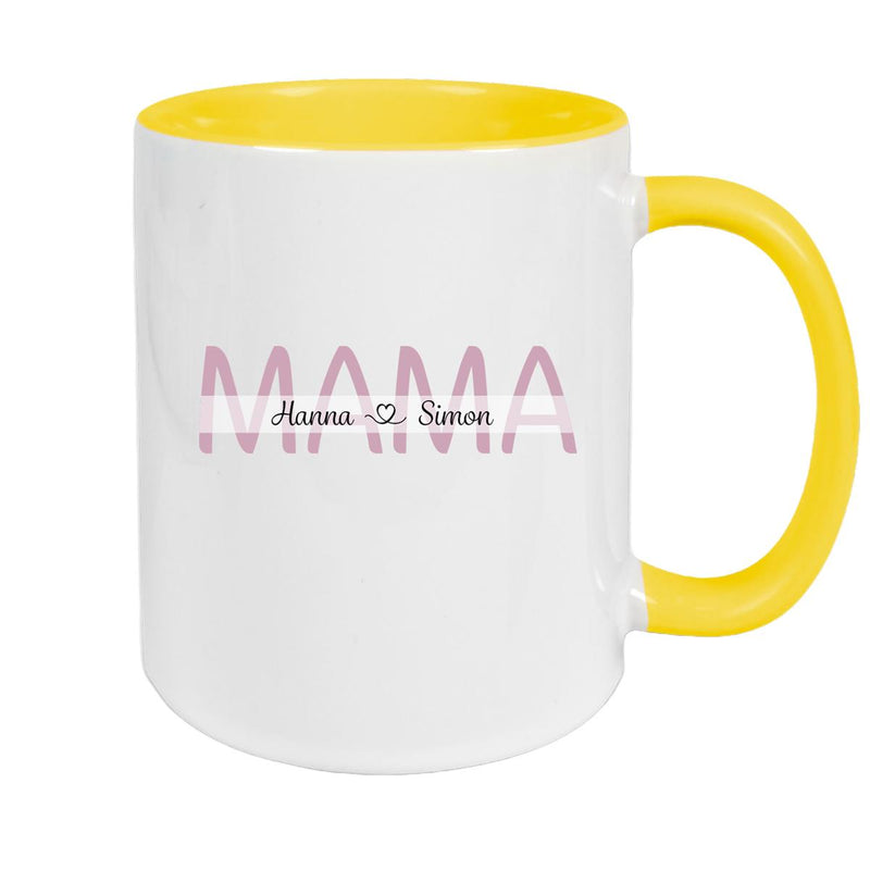 Tasse Muttertag 1 Wunschnamen Keramik Personalisiert versch. Farben