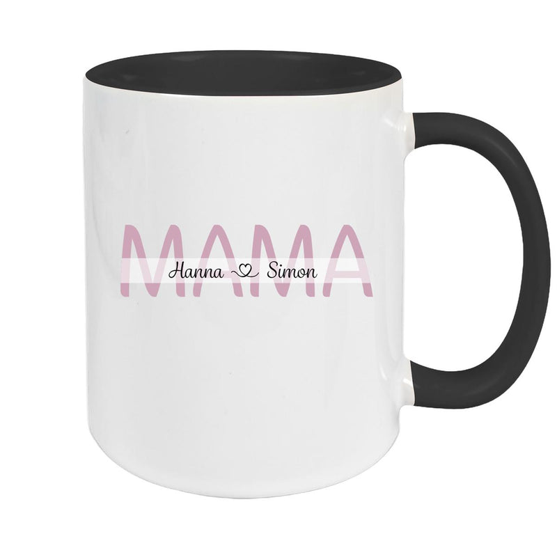 Tasse Muttertag 1 Wunschnamen Keramik Personalisiert versch. Farben