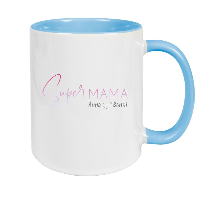 Tasse Muttertag 4 Wunschnamen Keramik Personalisiert versch. Farben