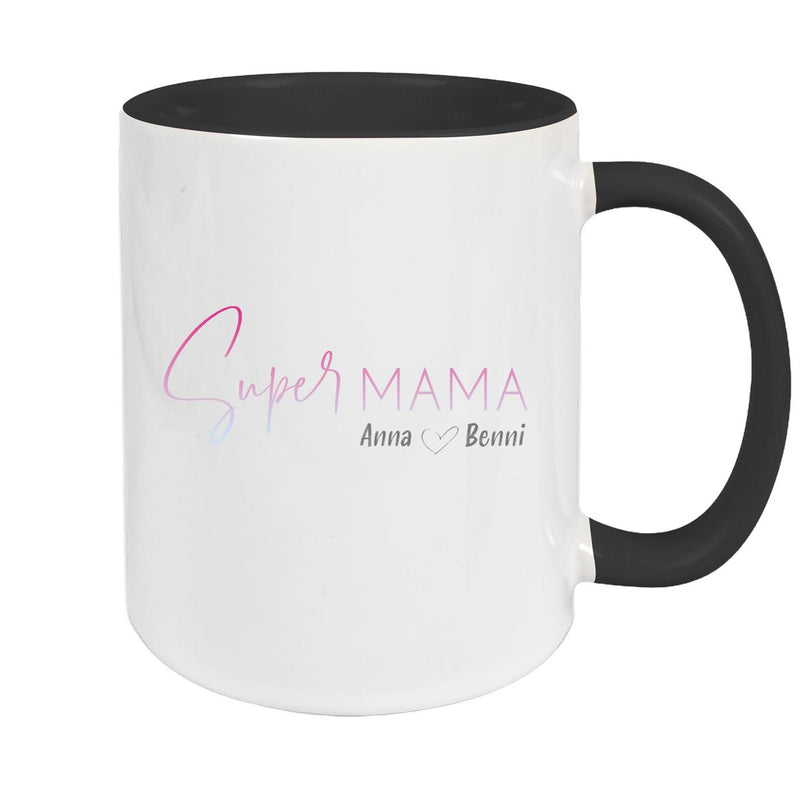 Tasse Muttertag 4 Wunschnamen Keramik Personalisiert versch. Farben