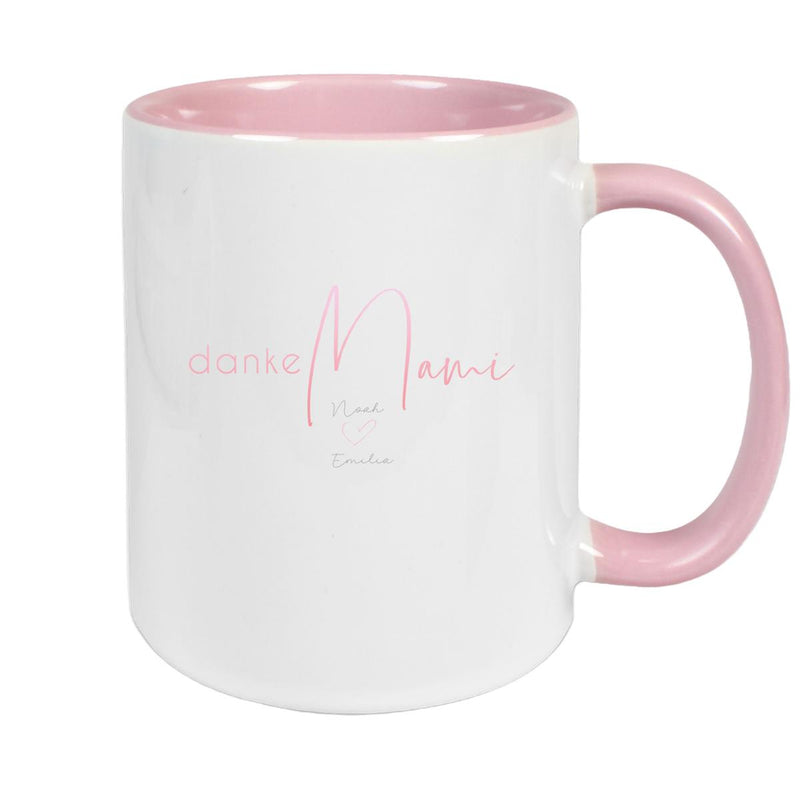 Tasse Muttertag 5 Wunschnamen Keramik Personalisiert versch. Farben