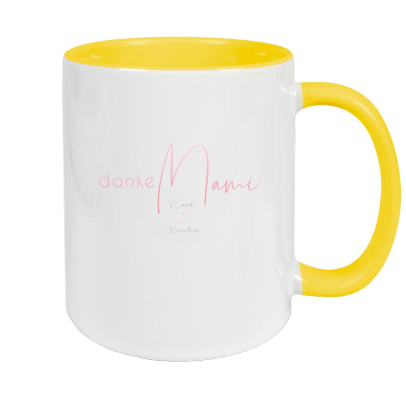 Tasse Muttertag 5 Wunschnamen Keramik Personalisiert versch. Farben