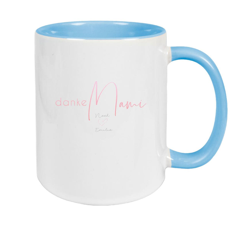 Tasse Muttertag 5 Wunschnamen Keramik Personalisiert versch. Farben