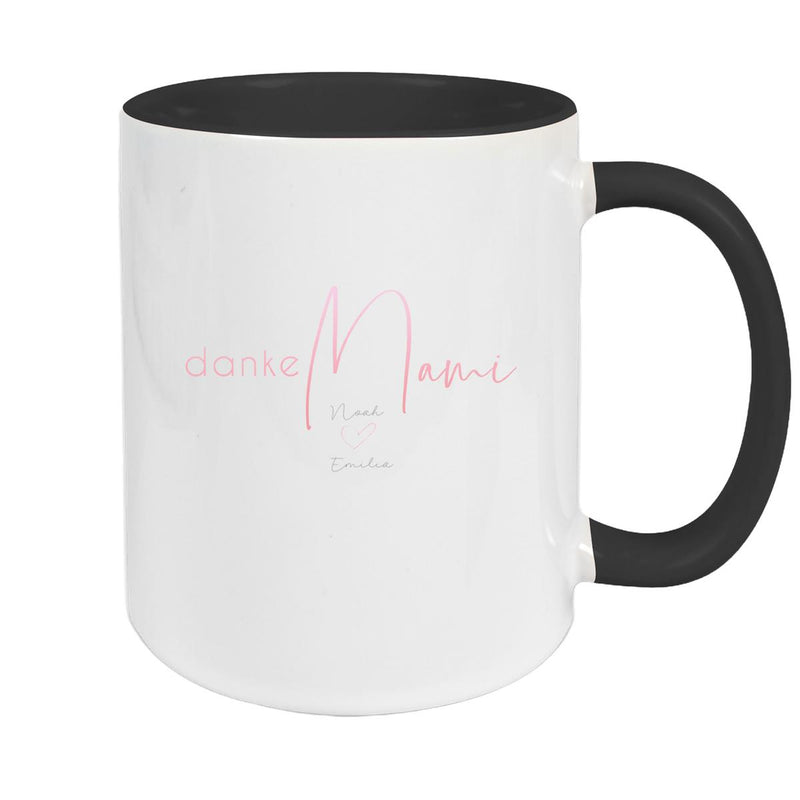 Tasse Muttertag 5 Wunschnamen Keramik Personalisiert versch. Farben