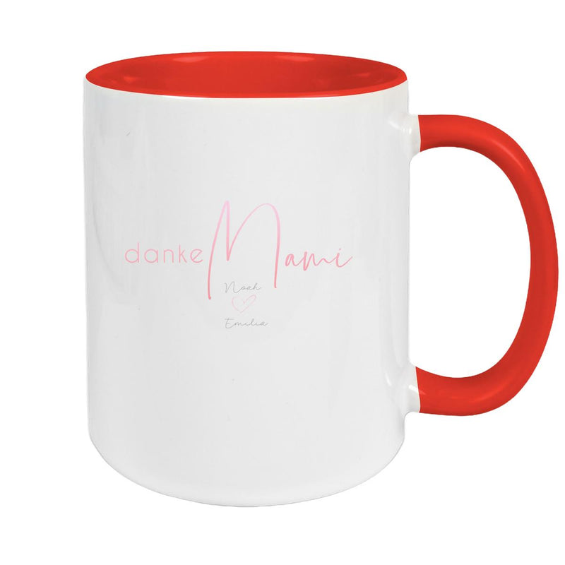 Tasse Muttertag 5 Wunschnamen Keramik Personalisiert versch. Farben