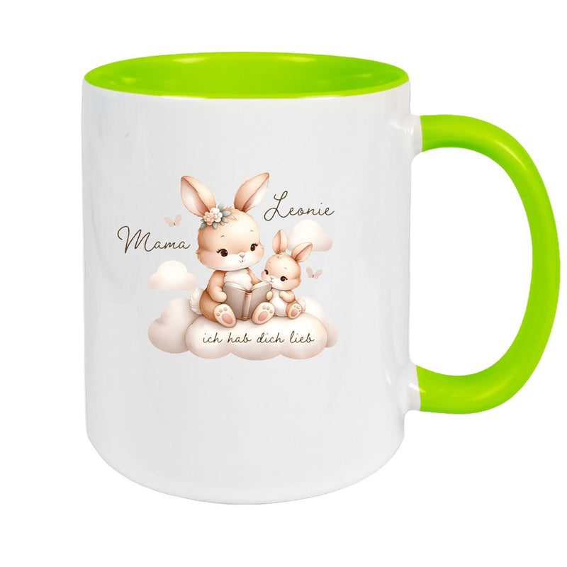 Tasse Muttertag 6 Wunschnamen Keramik Personalisiert versch. Farben