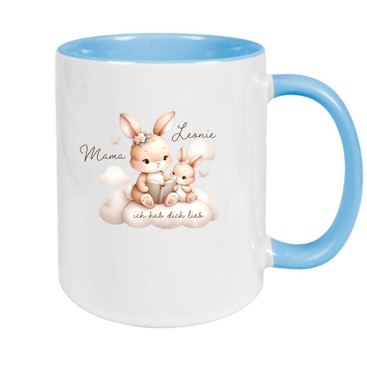 Tasse Muttertag 6 Wunschnamen Keramik Personalisiert versch. Farben