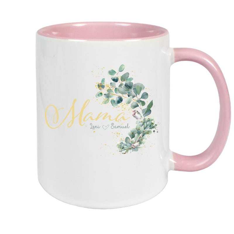 Tasse Muttertag 8 Wunschnamen Keramik Personalisiert versch. Farben