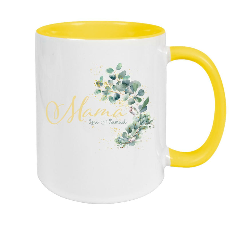Tasse Muttertag 8 Wunschnamen Keramik Personalisiert versch. Farben