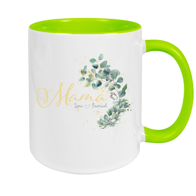 Tasse Muttertag 8 Wunschnamen Keramik Personalisiert versch. Farben