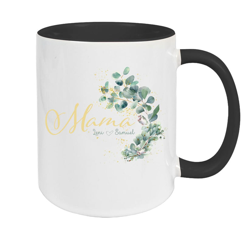 Tasse Muttertag 8 Wunschnamen Keramik Personalisiert versch. Farben