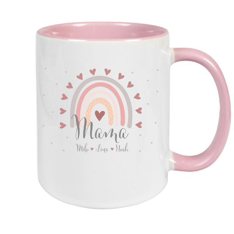 Tasse Muttertag 9 Wunschnamen Keramik Personalisiert versch. Farben