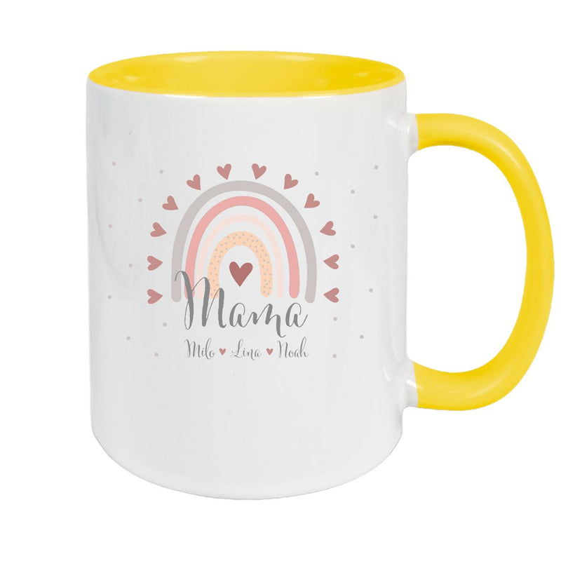 Tasse Muttertag 9 Wunschnamen Keramik Personalisiert versch. Farben