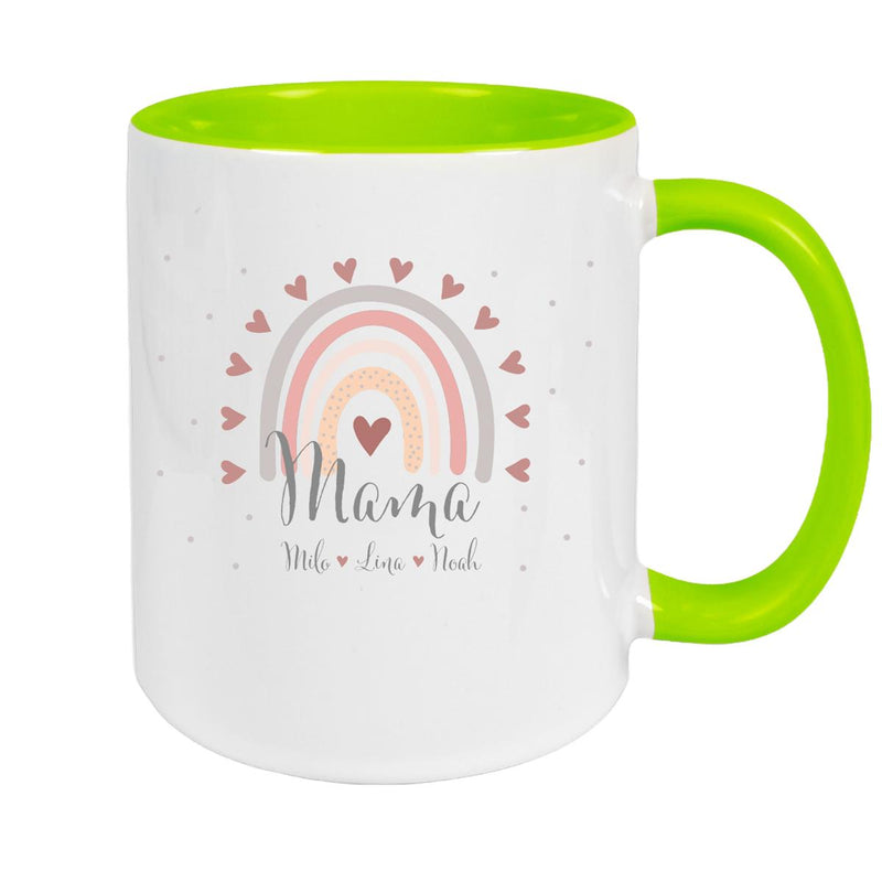 Tasse Muttertag 9 Wunschnamen Keramik Personalisiert versch. Farben