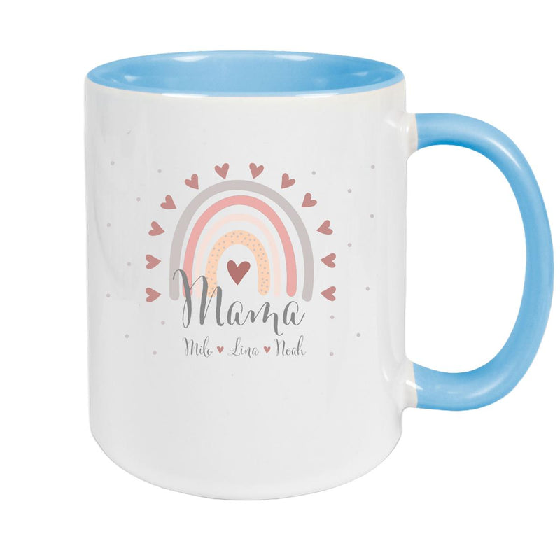 Tasse Muttertag 9 Wunschnamen Keramik Personalisiert versch. Farben
