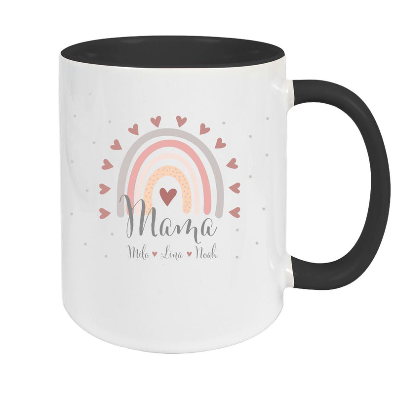 Tasse Muttertag 9 Wunschnamen Keramik Personalisiert versch. Farben
