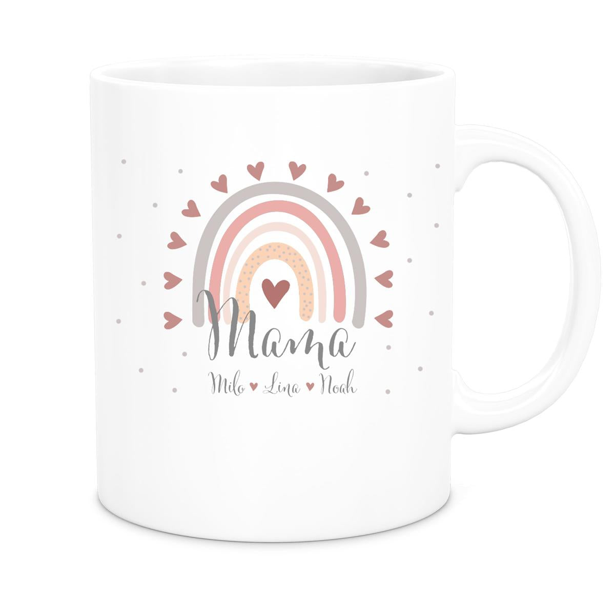 Tasse Muttertag 9 Wunschnamen Keramik Personalisiert versch. Farben