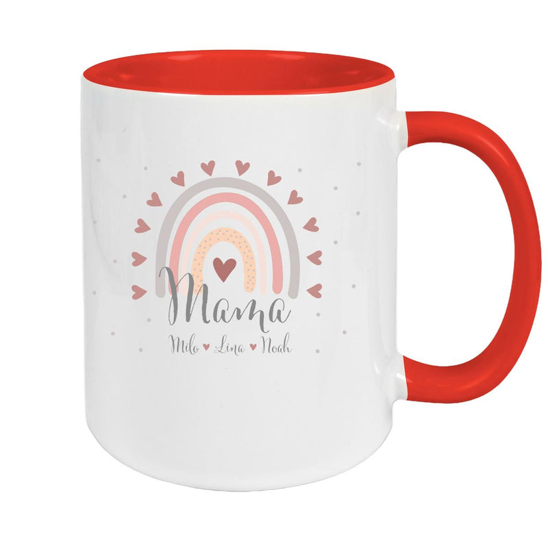 Tasse Muttertag 9 Wunschnamen Keramik Personalisiert versch. Farben