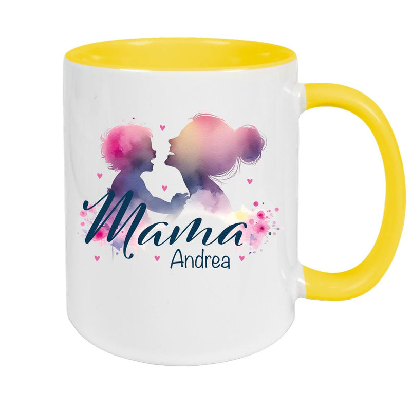 Tasse Muttertag 11 Wunschnamen Keramik Personalisiert versch. Farben