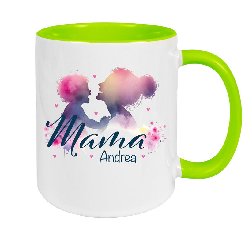 Tasse Muttertag 11 Wunschnamen Keramik Personalisiert versch. Farben