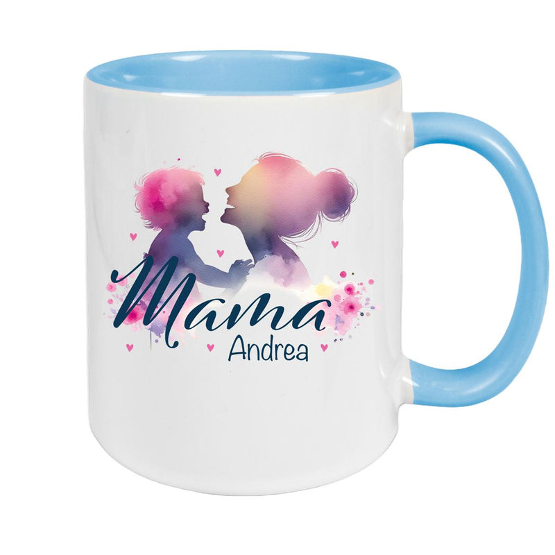Tasse Muttertag 11 Wunschnamen Keramik Personalisiert versch. Farben